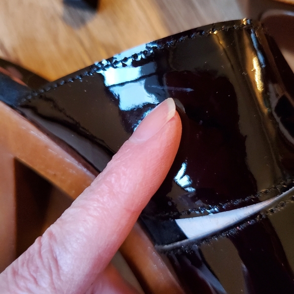 Helle Comfort black patent Natalia sandal 39 9 - Picture 10 of 13